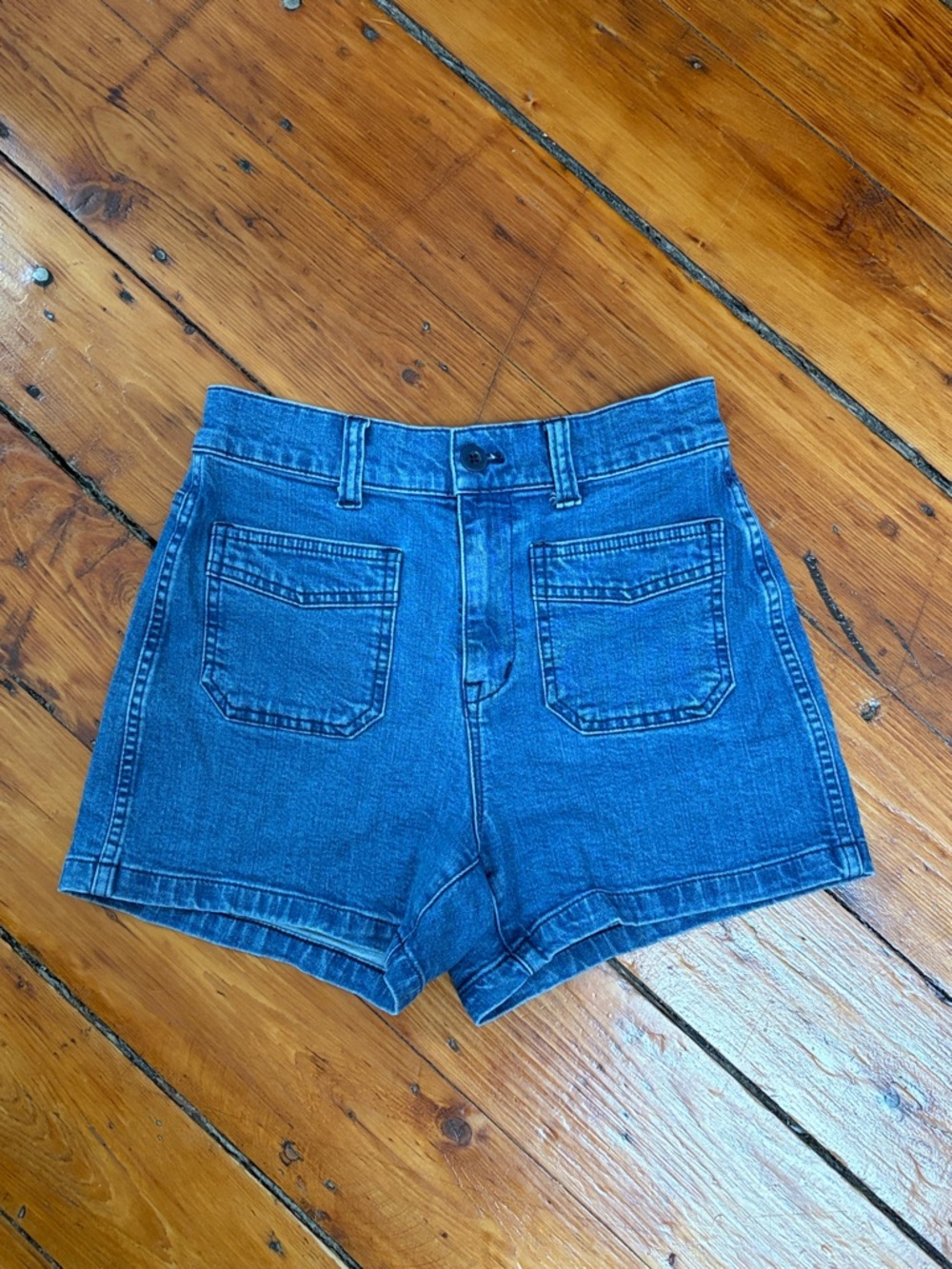 Madewell High-Rise Indigo Denim Shorts